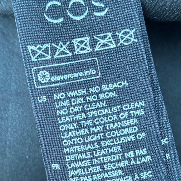 COS Leather Black Midi Skirt $479 MSRP Sz 10 - Picture 8 of 9